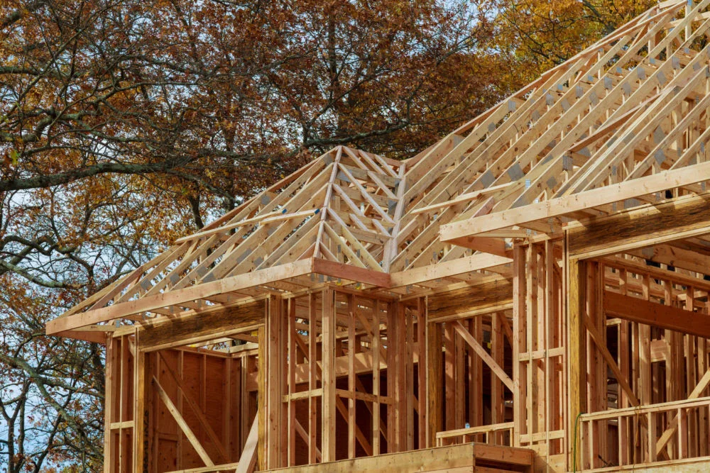 House framing for new construction homes in Vancouver