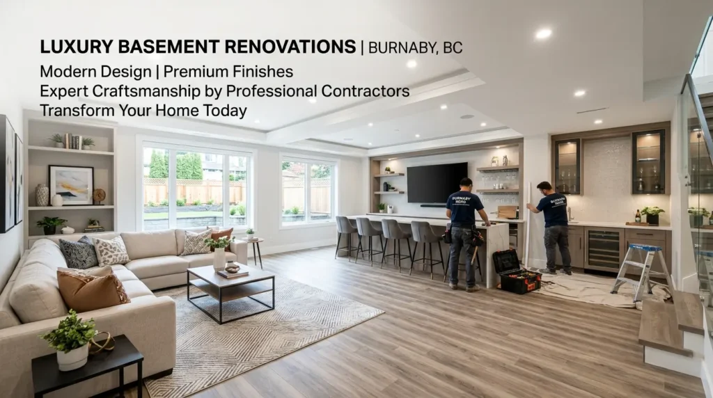 Professional basement finishing contractor in Burnaby by Rainbow Angels Home INC