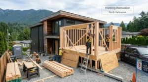 Professional framing renovation services in North Vancouver by expert home renovation contractors