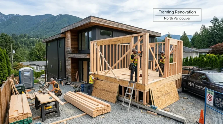 Professional framing renovation services in North Vancouver by expert home renovation contractors