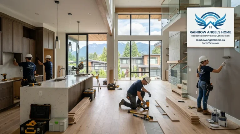 General contracting renovation project in North Vancouver by Rainbow Angels Home