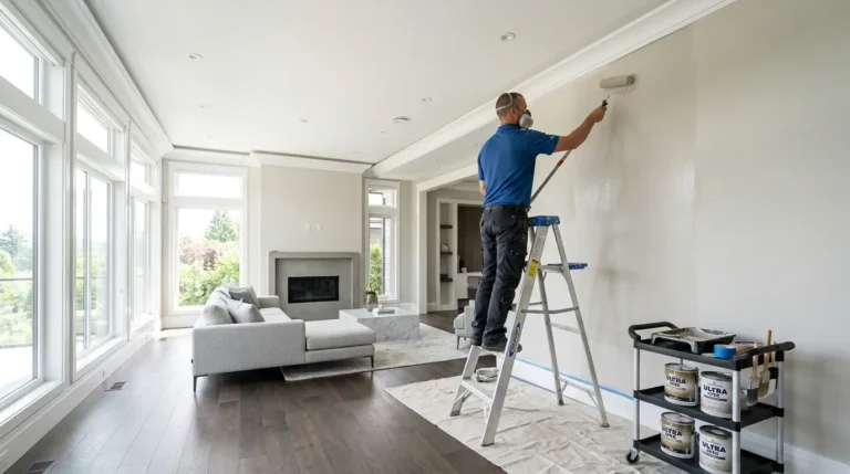 Trusted interior painting contractor in Burnaby providing professional residential wall and ceiling painting