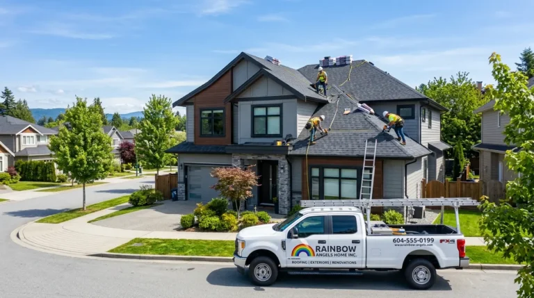 Best Roofing Contractor in Burnaby BC by Rainbow Angels Home INC installing a durable residential roof