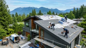 Roofing renovation in North Vancouver by Rainbow Angels Home