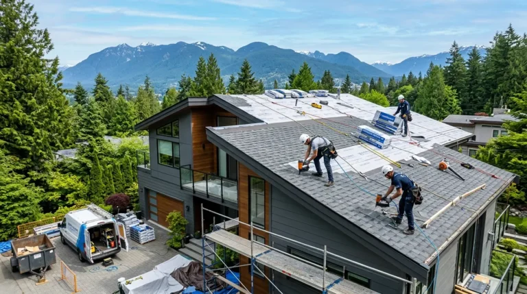 Roofing renovation in North Vancouver by Rainbow Angels Home
