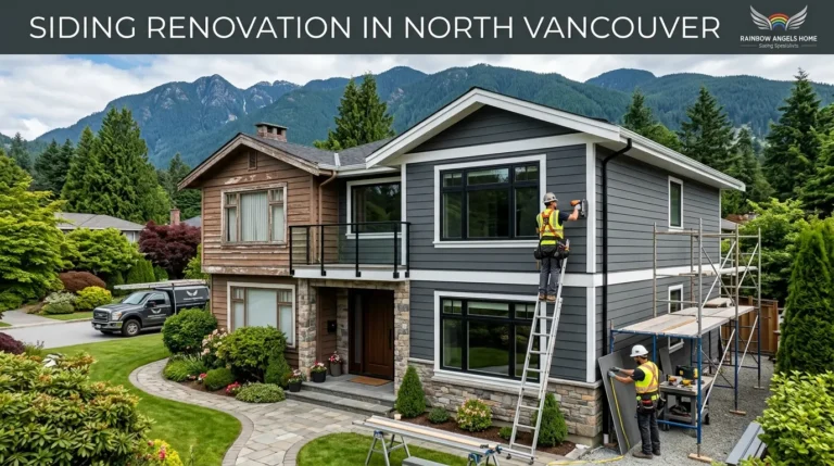 Professional siding renovation in North Vancouver by Rainbow Angels Home