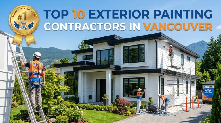 Professional exterior painting contractor in Vancouver painting a residential home with weather-resistant exterior paint