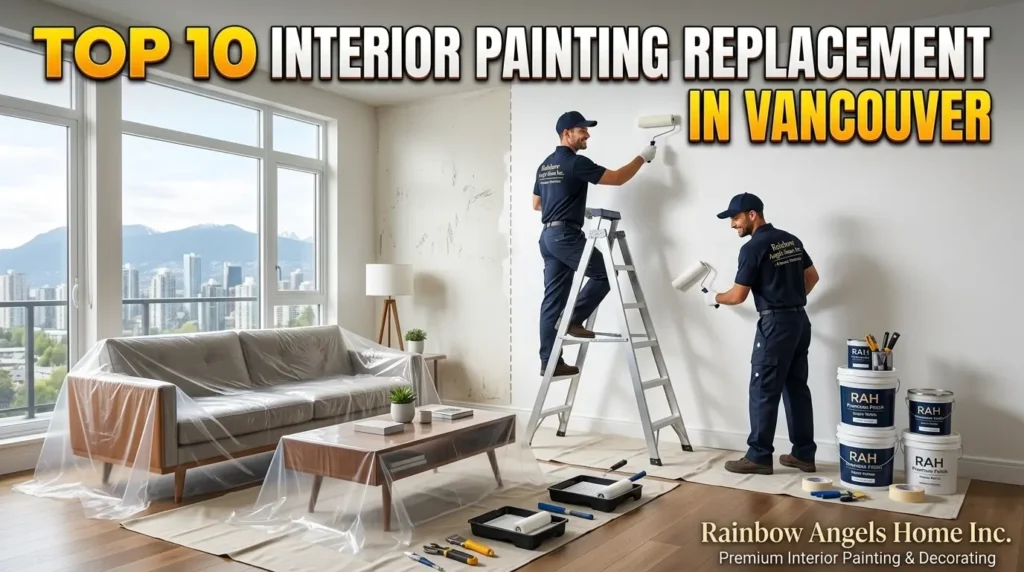 Professional interior painting replacement in Vancouver by Rainbow Angels Home Inc.