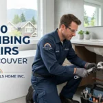 Plumbing repair for leaking pipe in Vancouver home