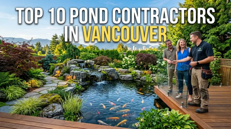 Top Pond Contractor in Vancouver Building a Custom Backyard Koi Pond