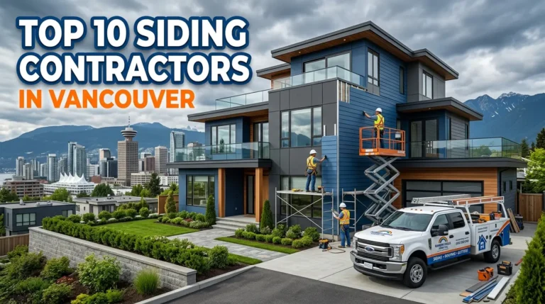 Top 10 Siding Contractors in Vancouver installing modern fiber cement siding