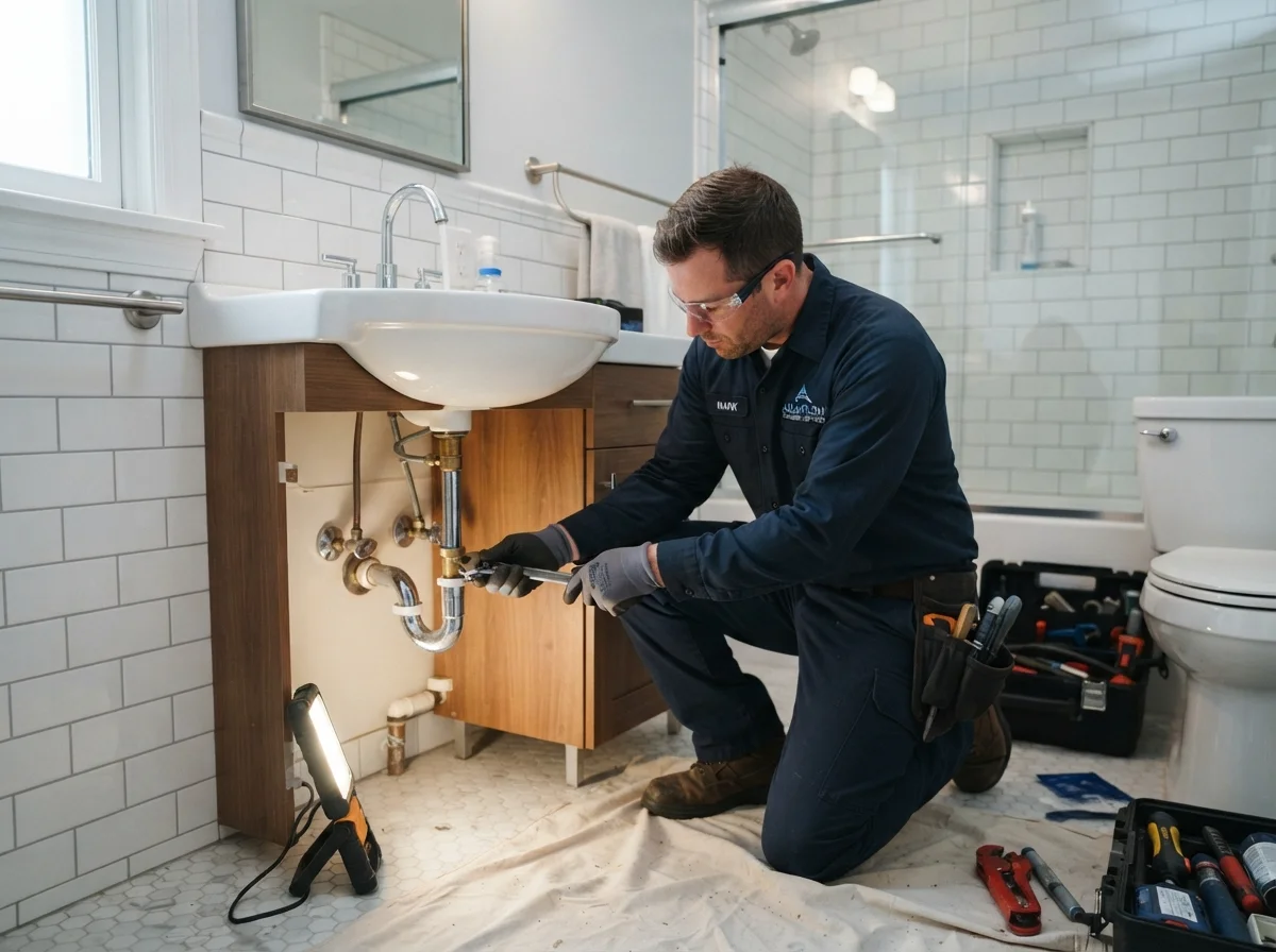Bathroom plumbing services in Vancouver including toilet, sink, shower, and faucet installation.