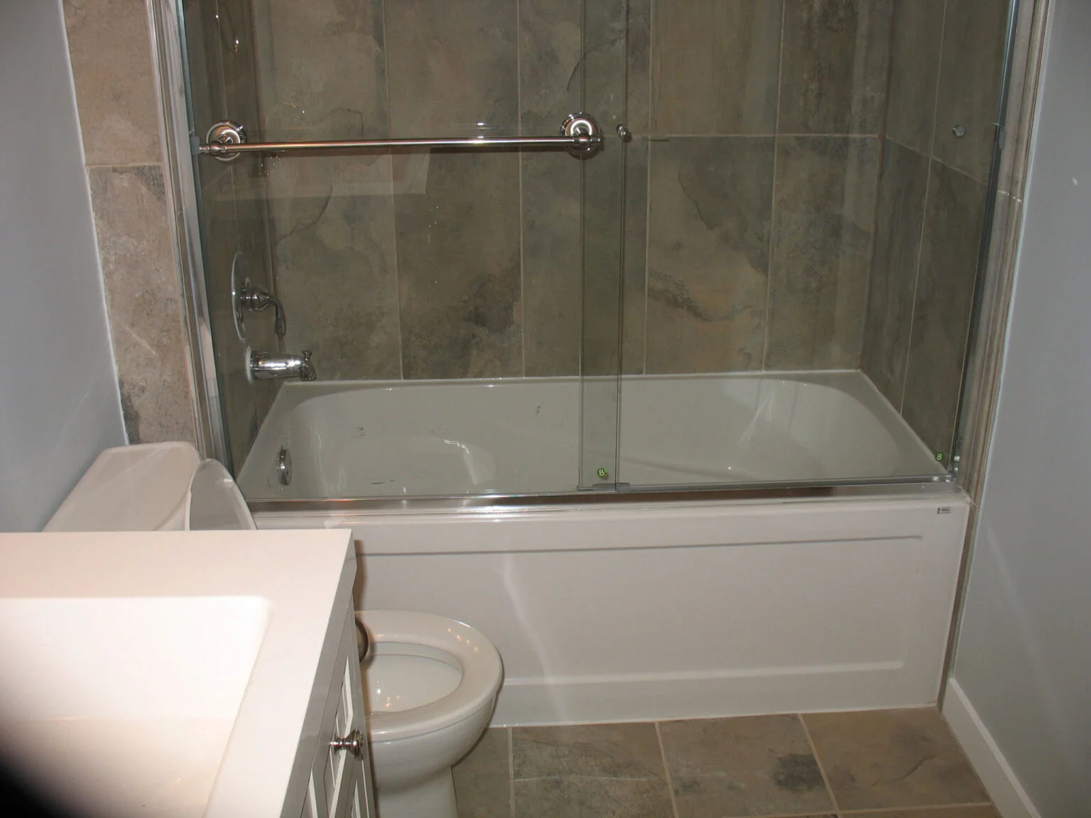 Modern bathroom renovation by a bathrooms contractor in Vancouver