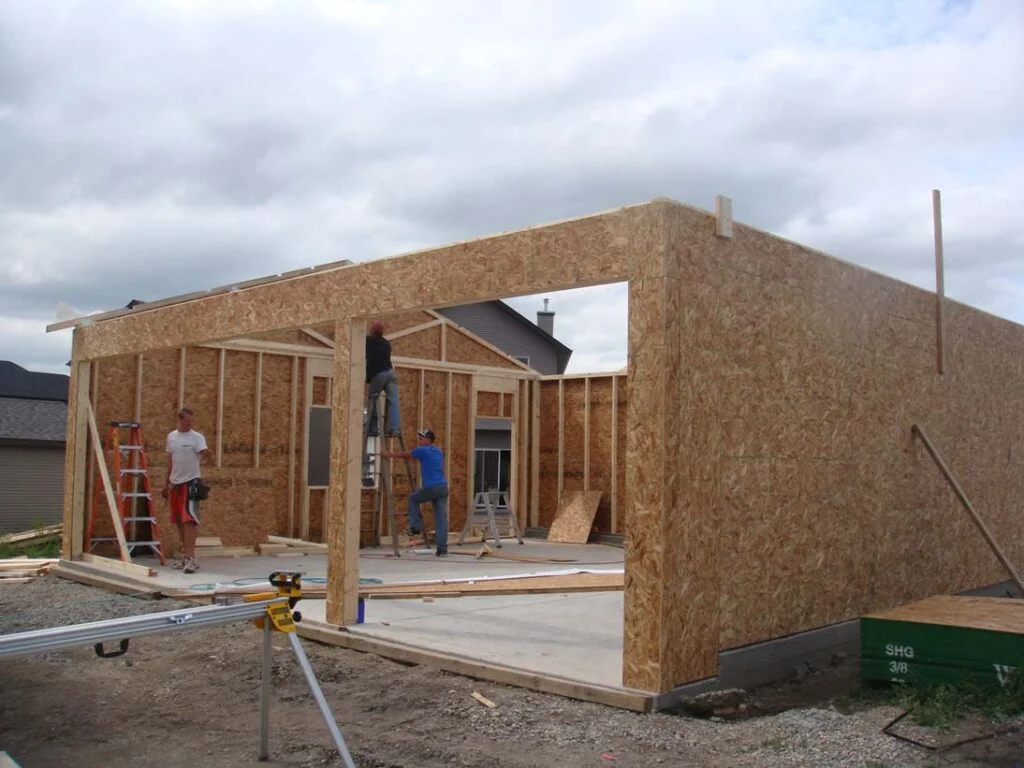 Custom garage construction for new residential homes in Vancouver.