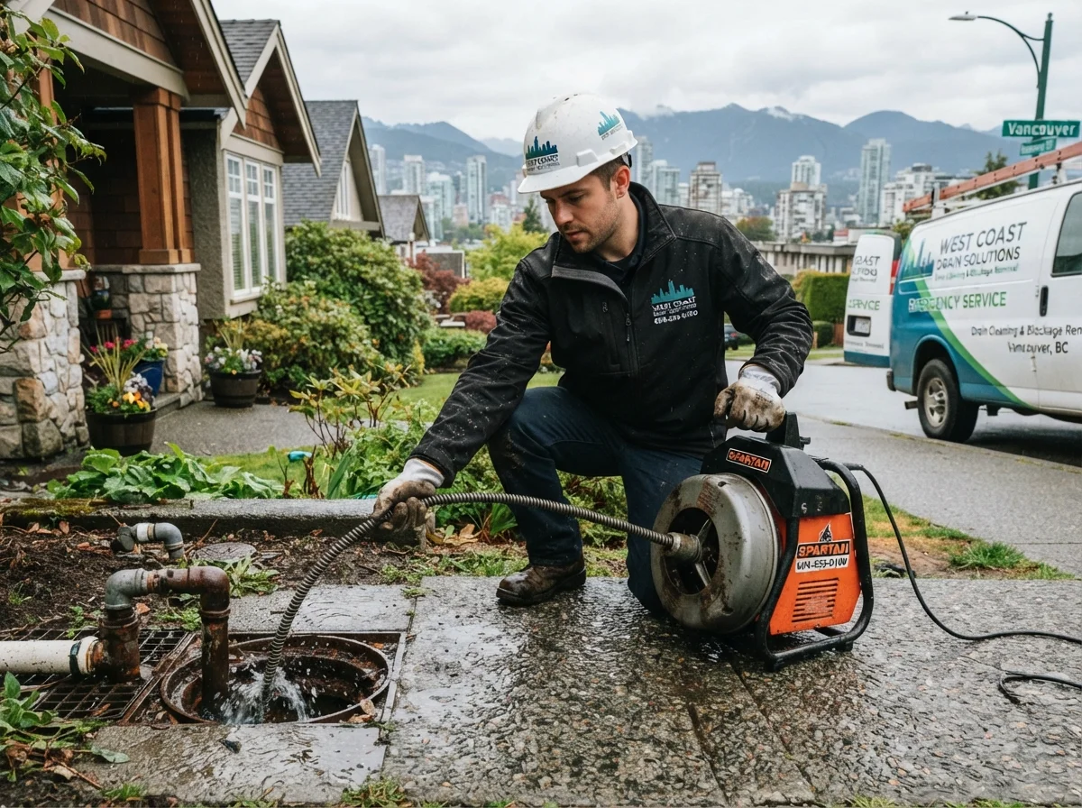 Drain cleaning and blockage removal services in Vancouver for kitchens, bathrooms, and sewer drains.