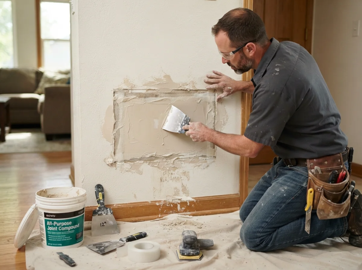 Drywall repairs in Vancouver repairing cracks and damaged walls.