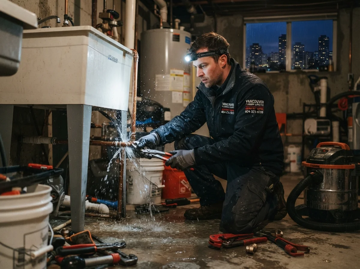 Emergency plumber in Vancouver providing 24-hour plumbing repairs and leak detection.
