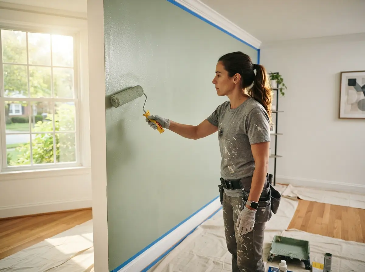 Modern living room painted by professional painters in Vancouver.