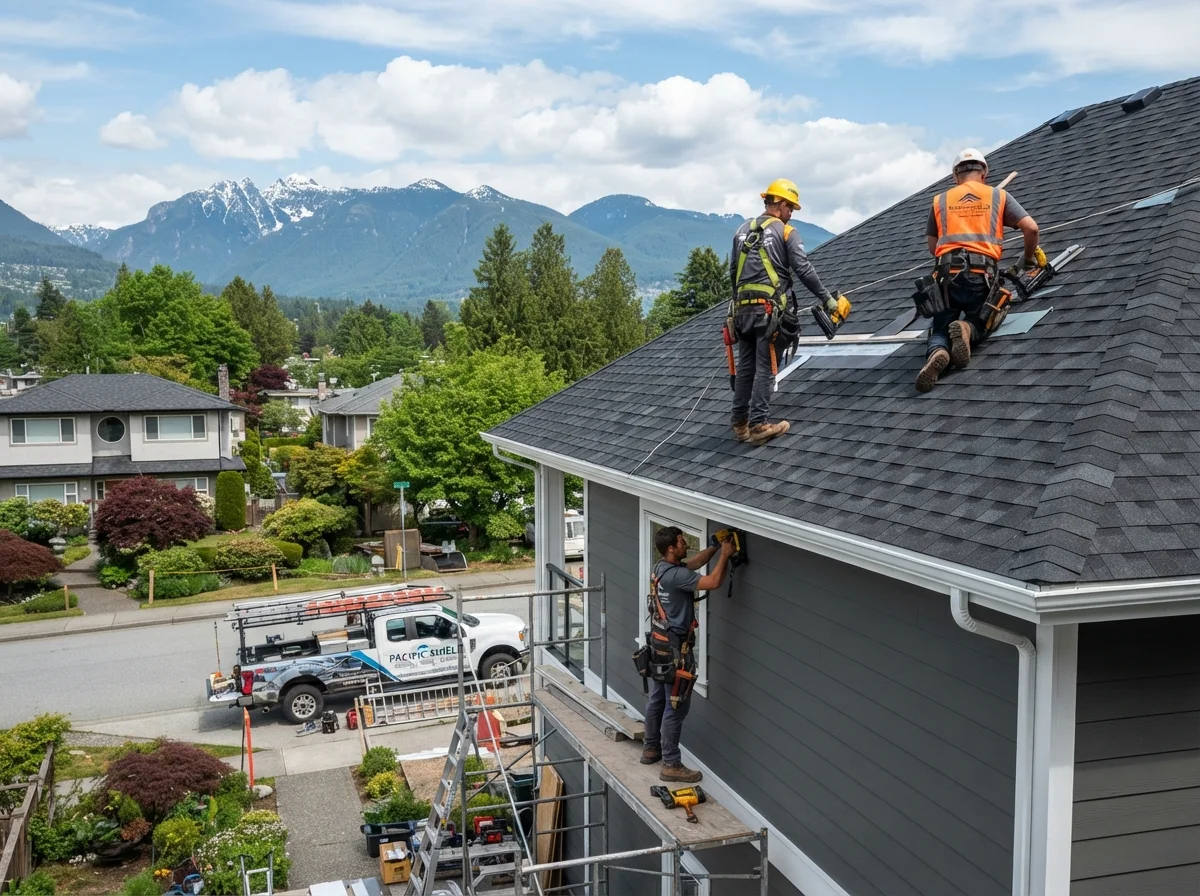 Roofing and siding contractors in Vancouver providing exterior renovation services.